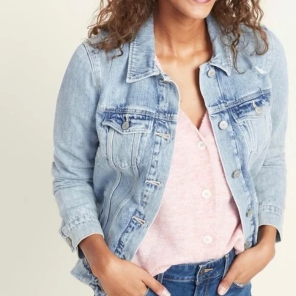 Vintage Old Navy Classic Blue Denim Jacket - Picture 1 of 6